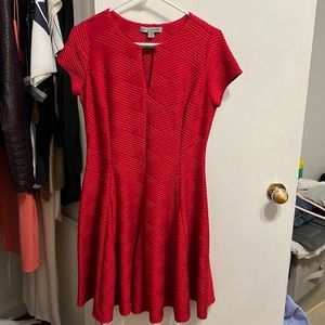 Danny and Nicole Red Imprinted Dress